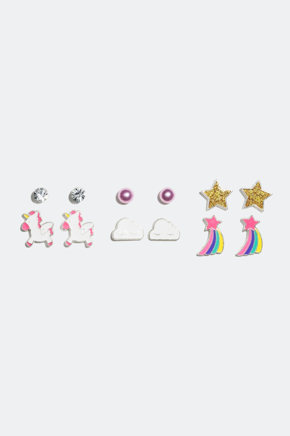 6-pack färgglada örhängen i gruppen Barn / Barnsmycken / Barnörhängen hos Glitter (325130)
