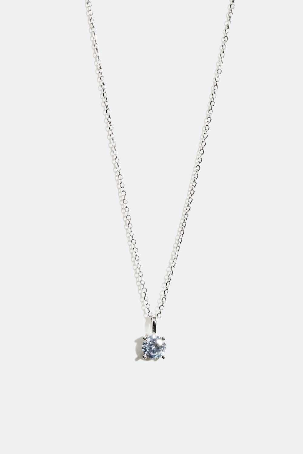 Halsband i äkta silver med skimrande glassten i Cubic Zirconia i gruppen Äkta silver / Silverhalsband / Halsband i äkta silver med hänge hos Glitter (325893011000)