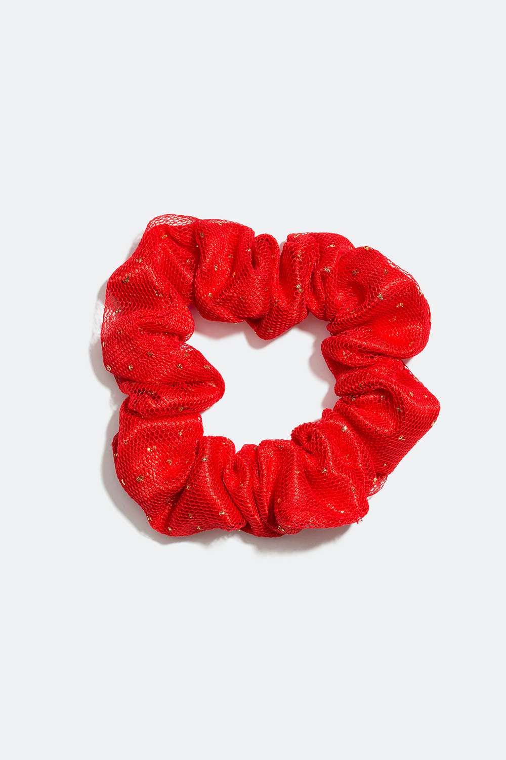 Scrunchie röd med guldstänk i gruppen Barn / Barnhåraccessoarer / Barnscrunchies hos Glitter (327084)
