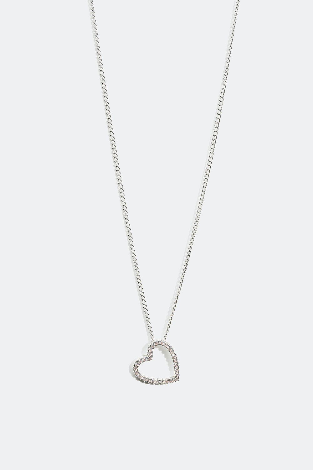 Halsband med strasshjärta i gruppen Smycken / Halsband / Halsband med hänge hos Glitter (327190)