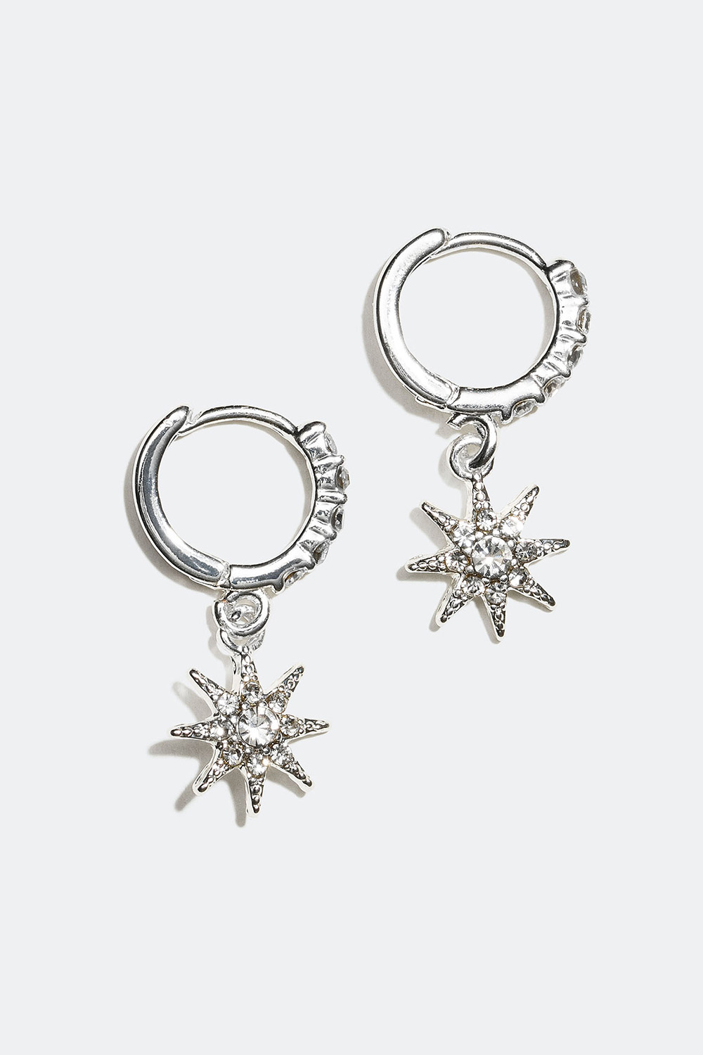 Hoops med stjärnformade hängen och glasstenar i gruppen Smycken / Örhängen / Hoops hos Glitter (327957011000)