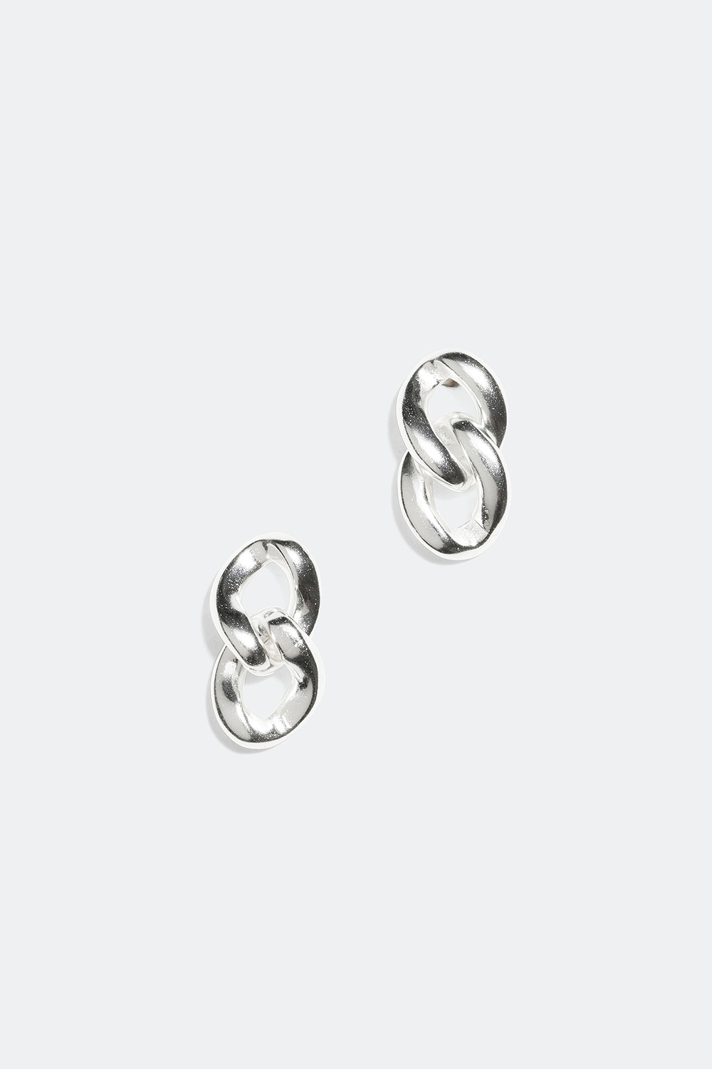 Örhängen i äkta silver med två länkar i gruppen Silversmycken / Silverörhängen hos Glitter (328013)