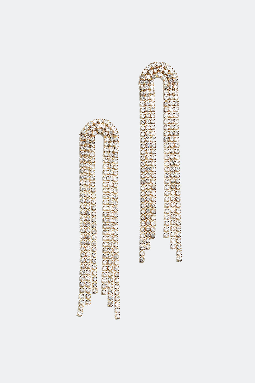 Bågformade örhängen med strasslänkar i gruppen Smycken / Örhängen / Strass hos Glitter (328015)