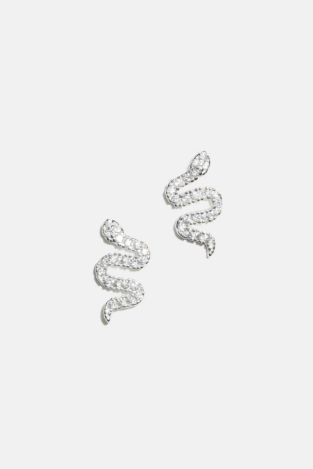 Silverörhängen med ormar och Cubic Zirconia i gruppen Äkta silver / Silverörhängen hos Glitter (328026)