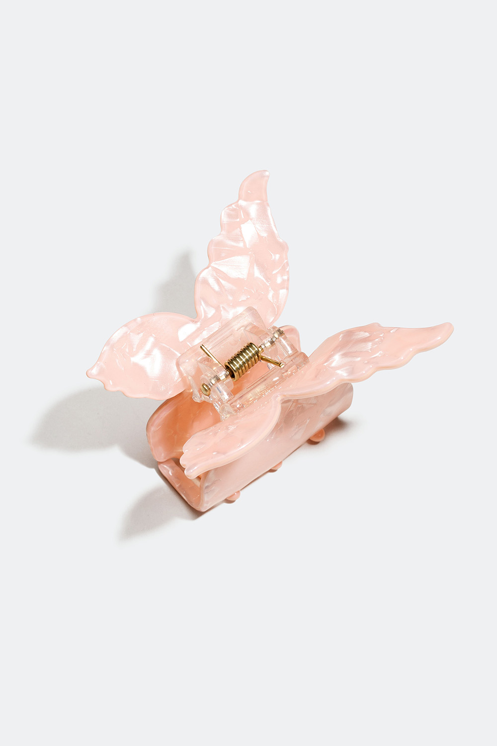 Rosa hårklämma med marmormönstrad fjäril i gruppen Håraccessoarer / Spännen & klämmor / Hårklämmor hos Glitter (331001155400)