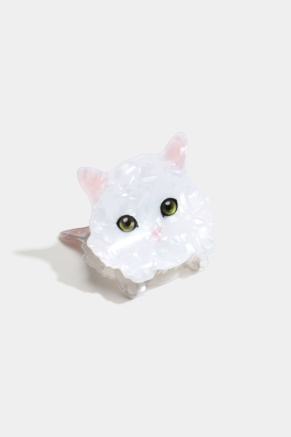 Hårklämma med vit katt i gruppen Håraccessoarer / Spännen & klämmor / Hårklämmor hos Glitter (331001893000)