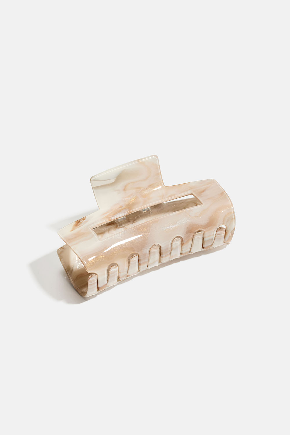 Brun och vitmelerad hårklämma i gruppen Håraccessoarer / Spännen & klämmor / Hårklämmor hos Glitter (331002058400)