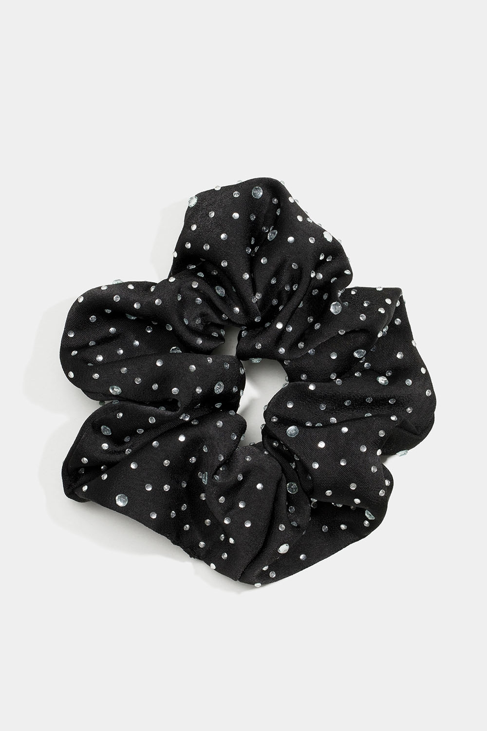 Svart scrunchie med glasstenar i gruppen Håraccessoarer / Scrunchies hos Glitter (332001059000)