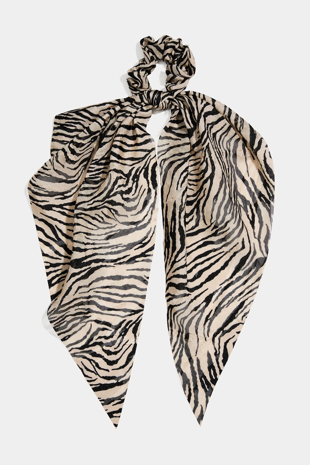 Scrunchie tail, zebra i gruppen Håraccessoarer / Scrunchies / Scrunchies med scarfdetalj hos Glitter (332001400800)