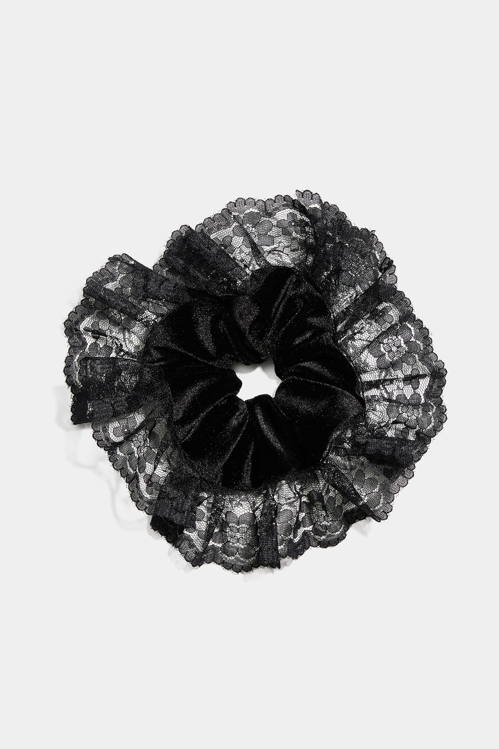 Scrunchie i sammet och spets i gruppen Håraccessoarer / Scrunchies / Mega scrunchies hos Glitter (332001499000)