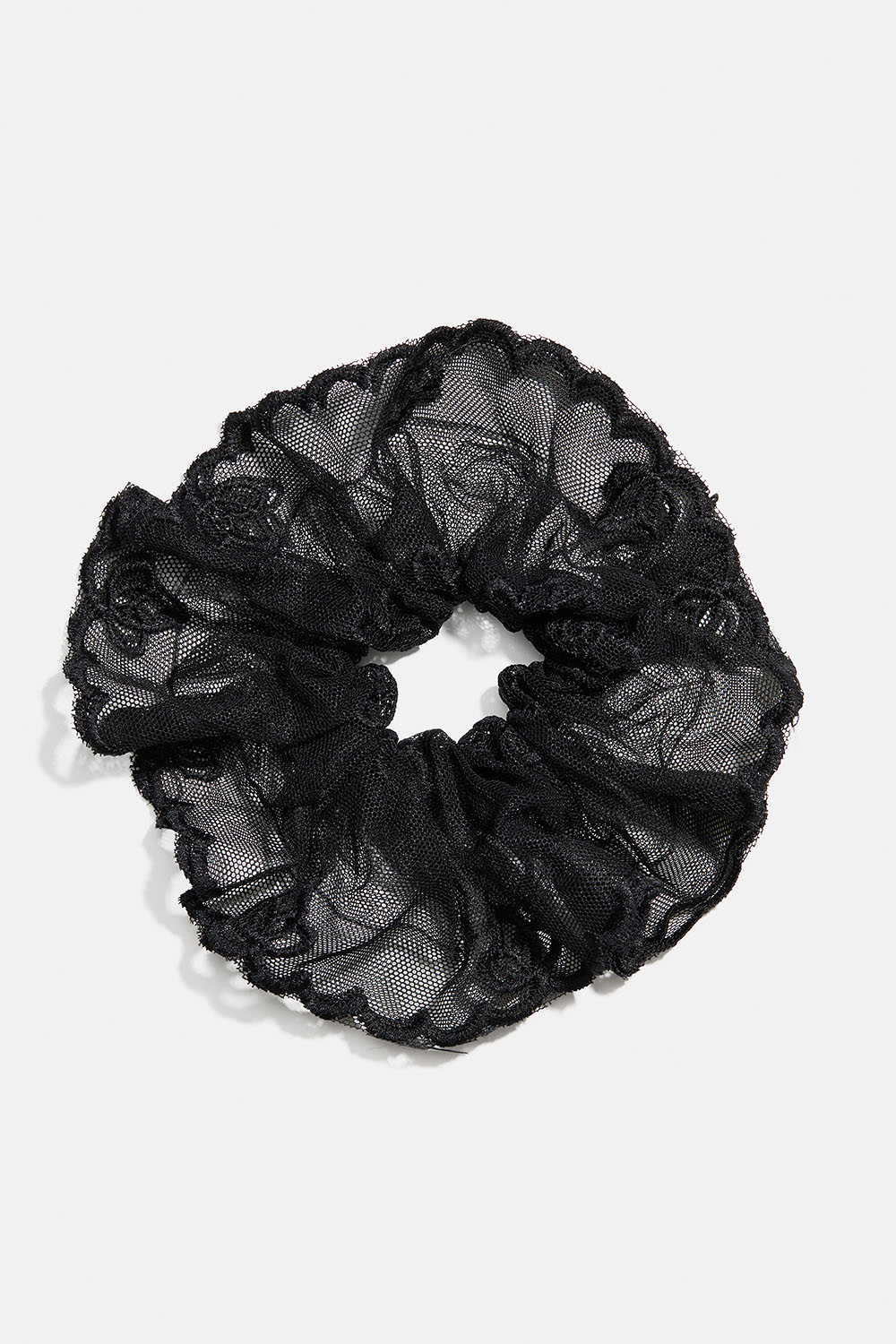 Svart scrunchie med spetstyg i gruppen Håraccessoarer / Scrunchies hos Glitter (332002049000)