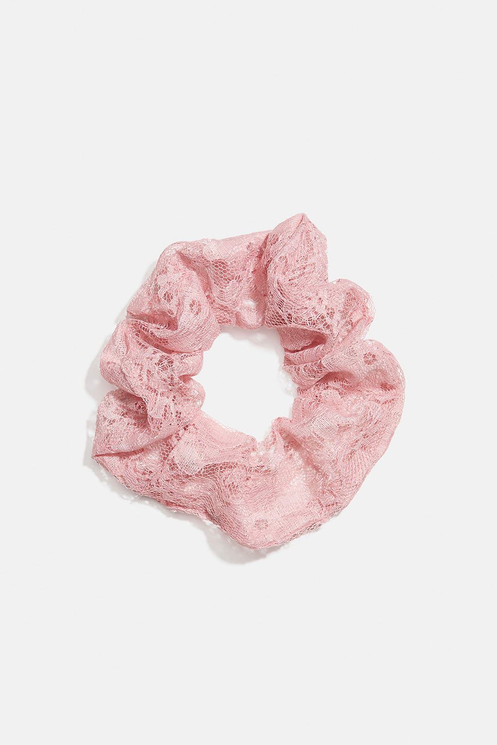 Rosa scrunchie i spets i gruppen Håraccessoarer / Scrunchies hos Glitter (332002055000)