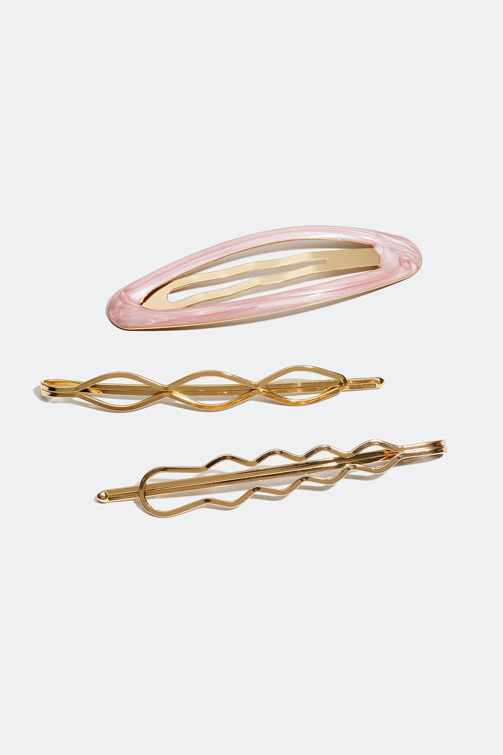 Hårspännen med olika design, 3-pack i gruppen Håraccessoarer / Spännen & klämmor / Flerpack hos Glitter (33500014)