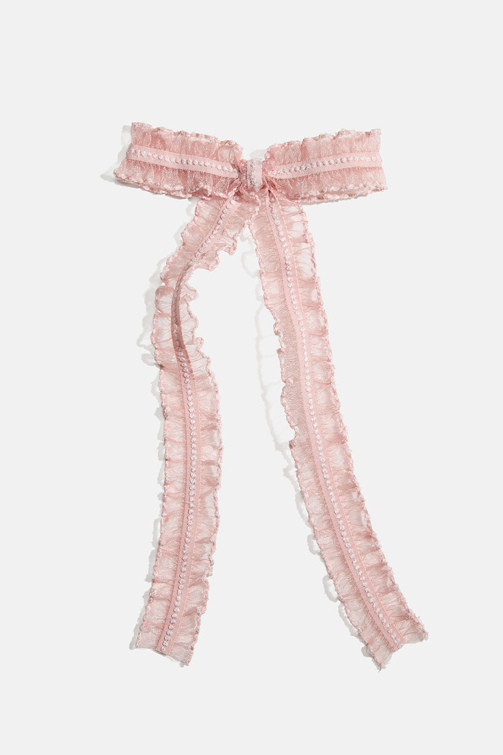 Ljusrosa hårspänne med rosett i organza i gruppen Håraccessoarer / Spännen & klämmor / Hårspännen hos Glitter (335002135000)