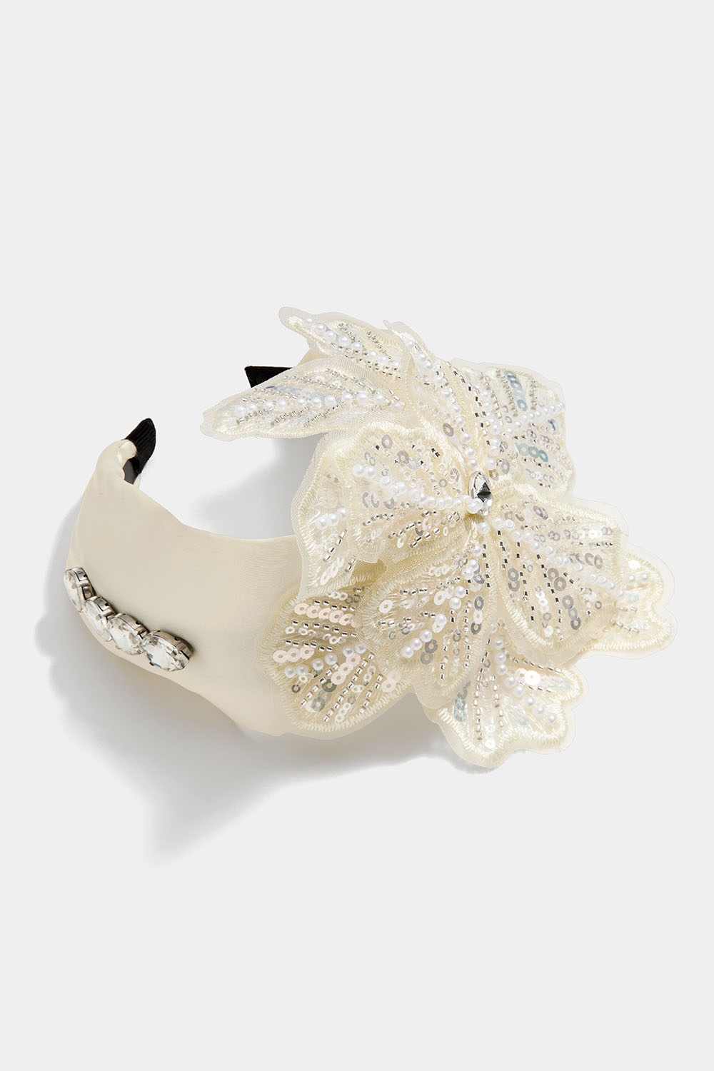 Diadem med stor paljettblomma i gruppen Håraccessoarer / Diadem / Breda hos Glitter (336001413100)