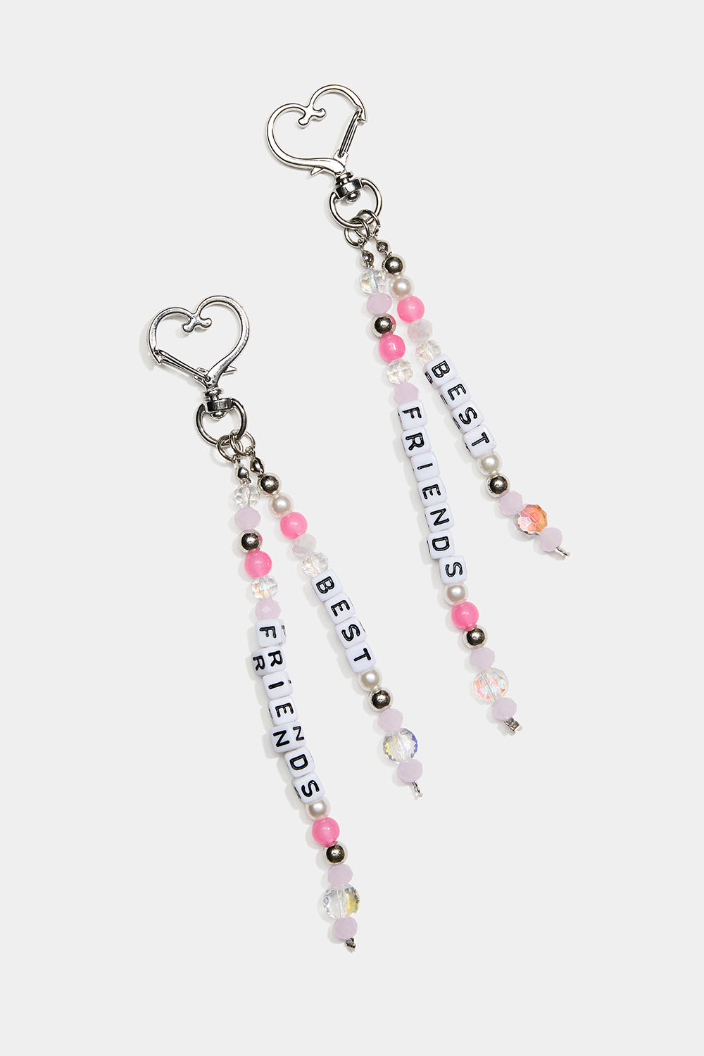 BFF nyckelringar med rosa pärlor, 2-pack i gruppen Barn / Barnaccessoarer / Barnnyckelringar hos Glitter (401000195400)