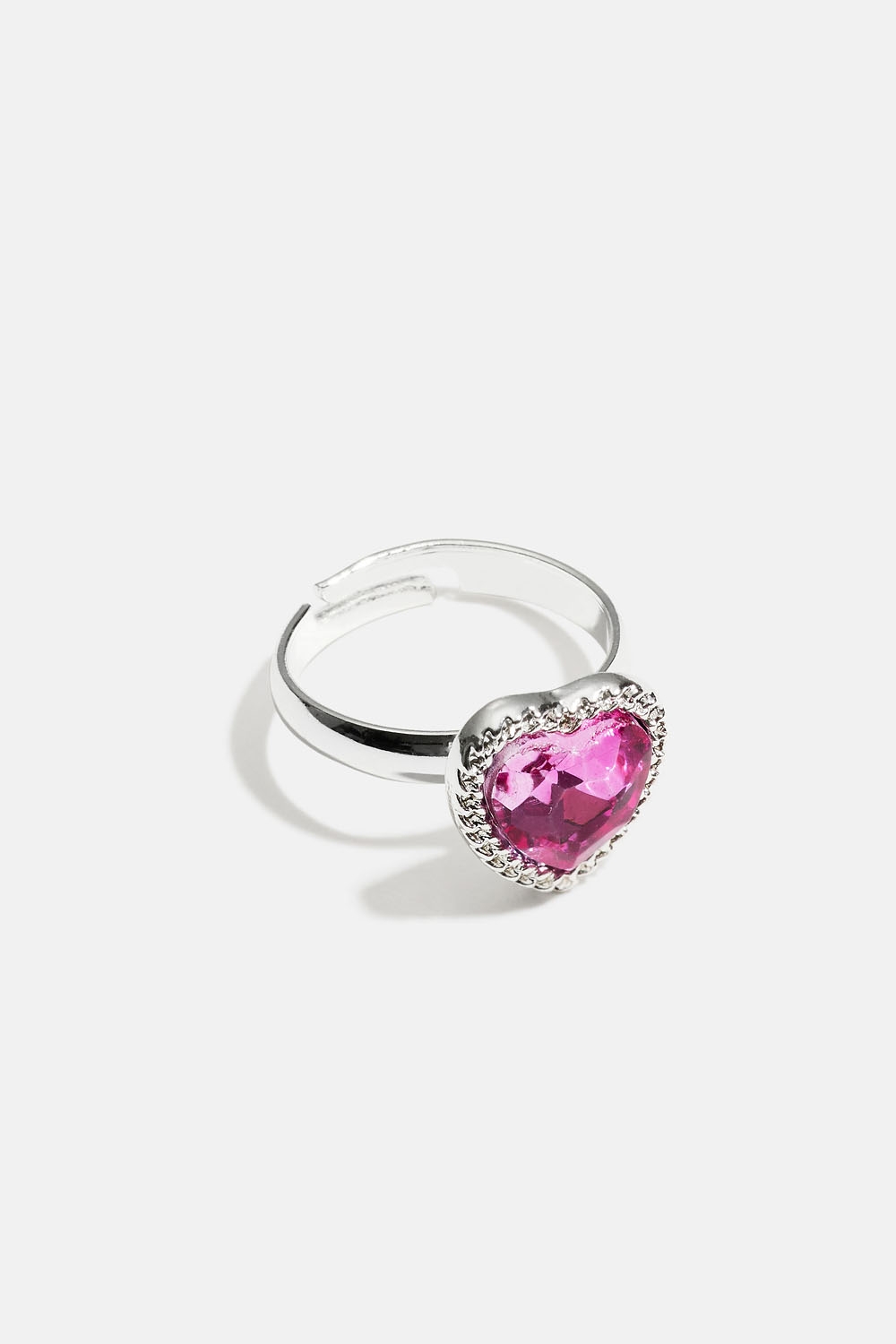 Justerbar ring med hjärtformad sten i gruppen Barn / Barnsmycken / Barnringar hos Glitter (402000265000)