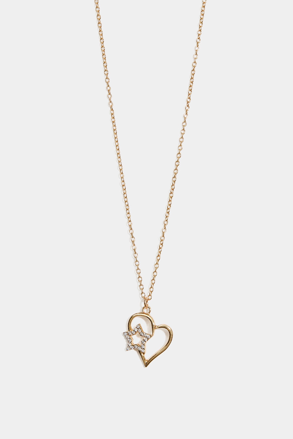 Halsband för barn med hjärta och stjärna i gruppen Barn / Barnsmycken / Barnhalsband hos Glitter (402000402000)