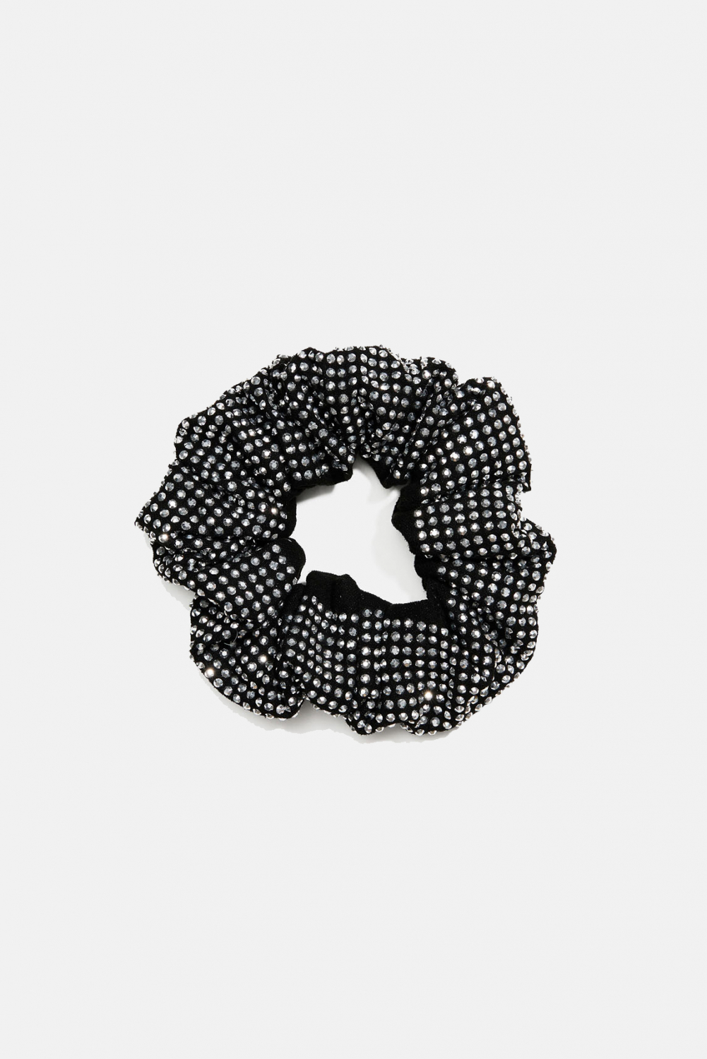 Svart scrunchie med silvriga paljetter i gruppen Barn / Barnhåraccessoarer / Barnscrunchies hos Glitter (403000379400)