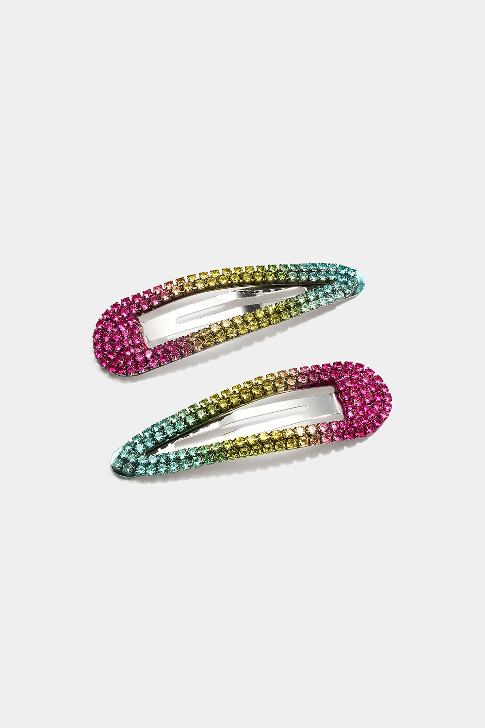 Hårspännen med glasstenar i rosa, guld och blått, 2-pack i gruppen Barn / Barnhåraccessoarer / Barnhårspännen hos Glitter (403000519900)