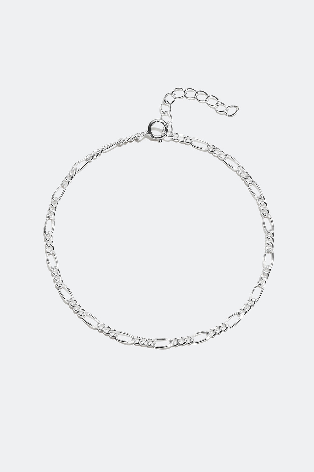 Armband med figarolänk i äkta silver i gruppen Äkta silver / Silverarmband / Tunna hos Glitter (551000171000)