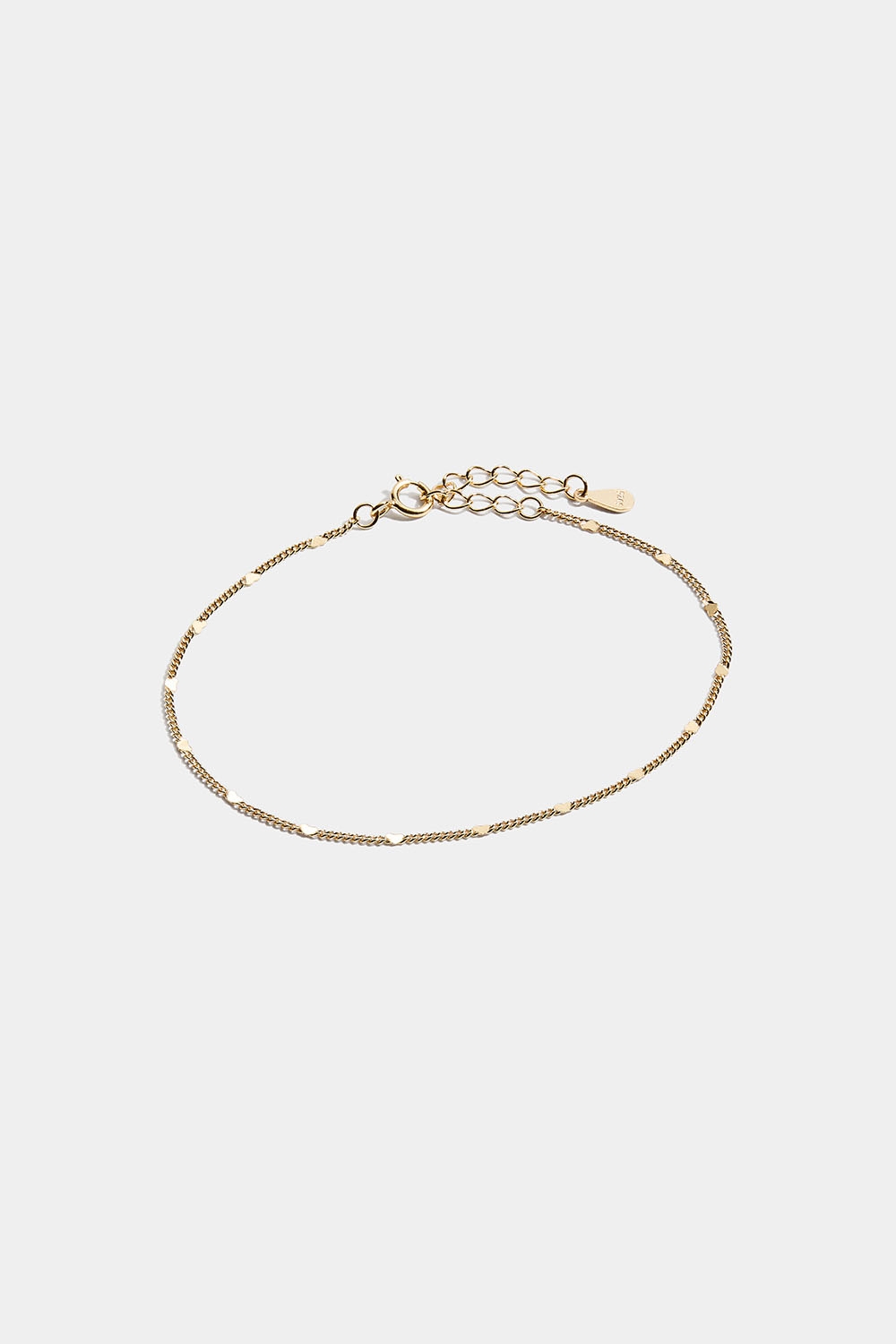 Armband i 18k guldpläterat äkta silver med små hjärtan i gruppen 18k Guldpläterat silver / Armband i 18k guld hos Glitter (551000522002)