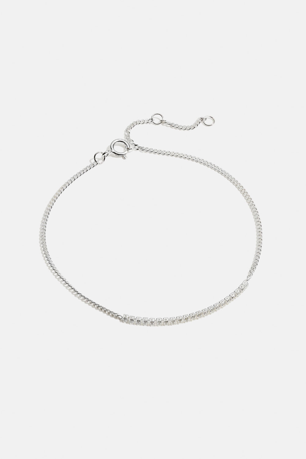 Armband i äkta silver med Cubic Zirconia i gruppen Äkta silver / Silverarmband hos Glitter (551000741001)