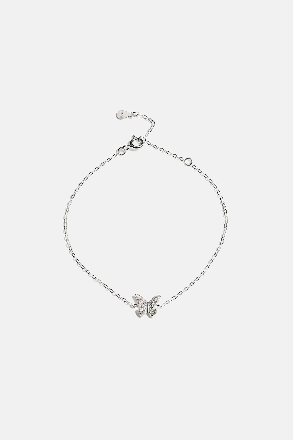 Armband i äkta silver med fjäril och Cubic Zirconia i gruppen Store week / 2544 hos Glitter (551000771001)