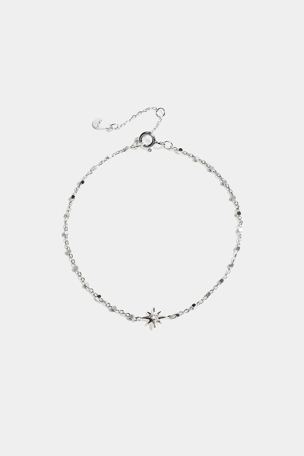 Armband i äkta silver med stjärna och Cubic Zirconia i gruppen Store week / 2544 hos Glitter (551000781001)