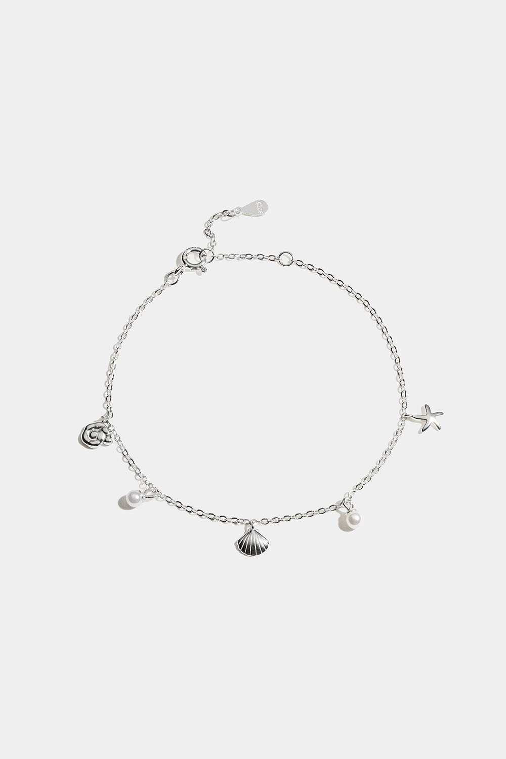 Armband i äkta silver med berlocker från havet i gruppen Äkta silver / Silverarmband hos Glitter (551001111001)