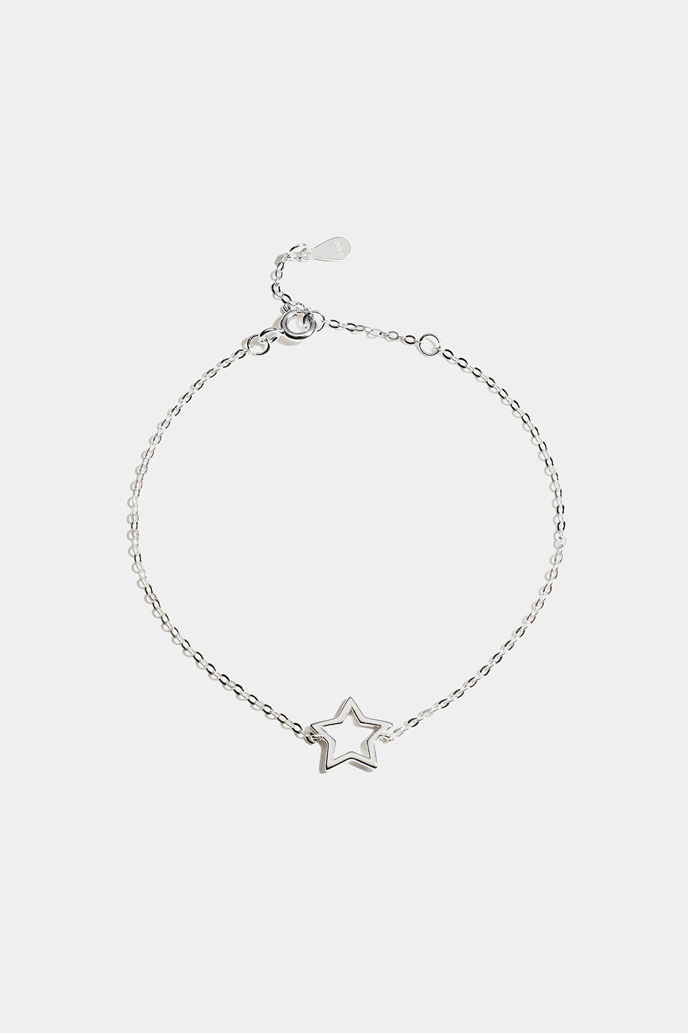 Armband i äkta silver med en stjärna i gruppen Äkta silver / Silverarmband hos Glitter (551001121001)