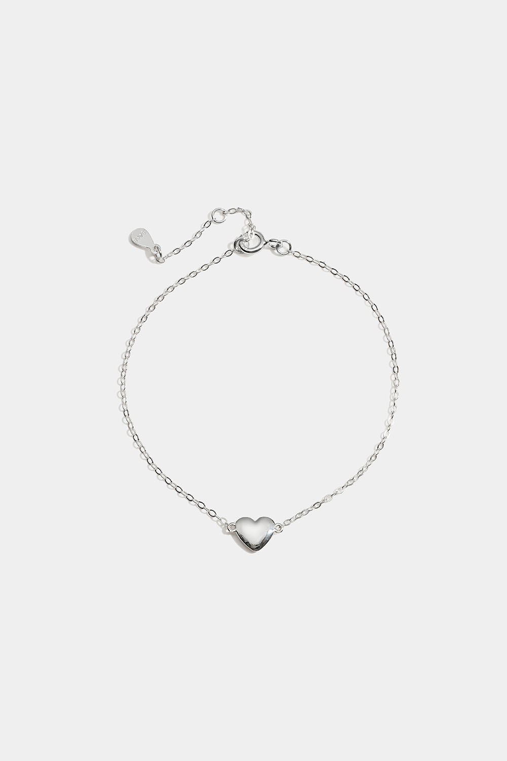 Armband i äkta silver med hjärta i gruppen Äkta silver / Silverarmband hos Glitter (551001211000)