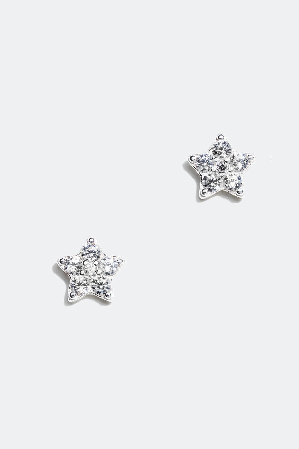 Studs i äkta silver med stjärna och Cubic Zirconia i gruppen Äkta silver / Silverörhängen / Studs i äkta silver hos Glitter (553003371001)