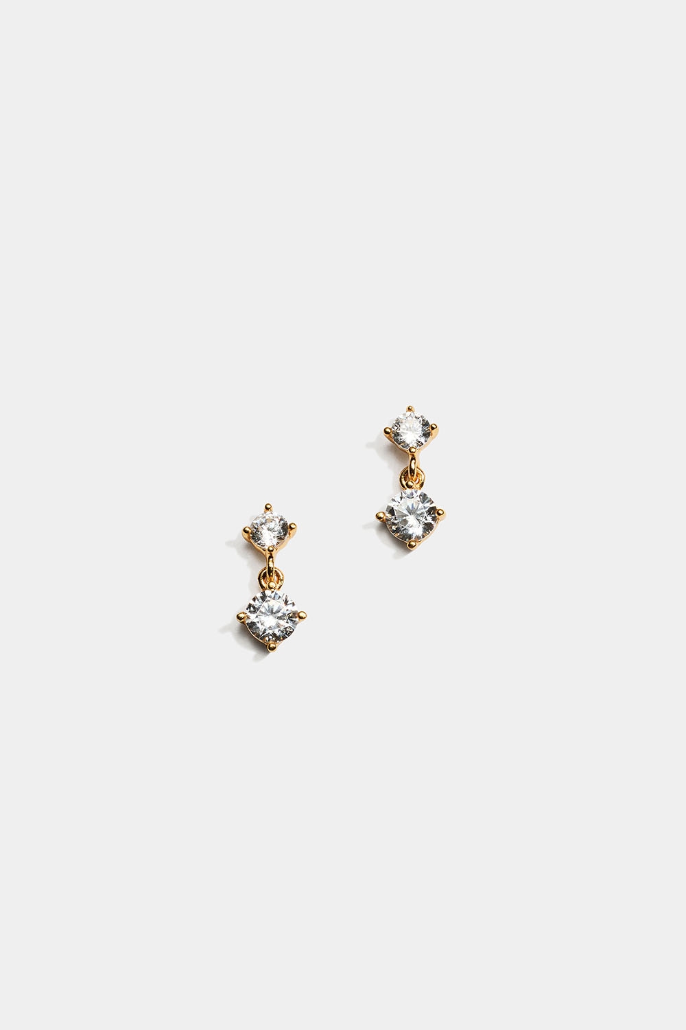 Silverstuds med 18k guldplätering och dubbla stenar i Cubic Zirconia i gruppen Smycken / Örhängen / Studs hos Glitter (553004272002)