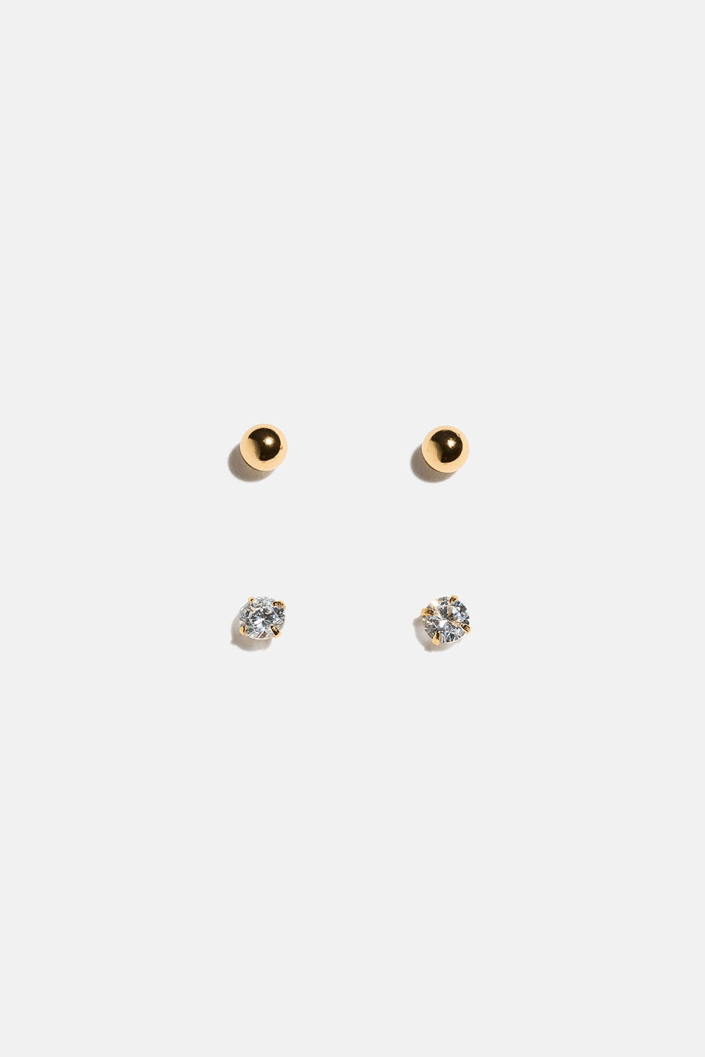 Små studs i 18k guldpläterat äkta silver, 2-pack i gruppen Smycken / Örhängen / Studs hos Glitter (553004892002)