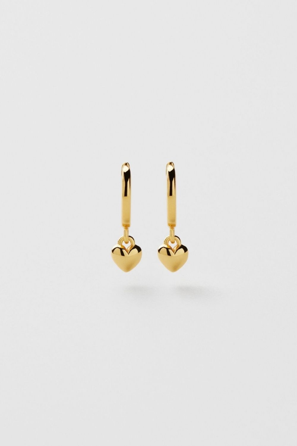 Mini Puffy Heart Hoops 18k Gold Plated i gruppen Guldpläterat äkta silver / Guldpläterade örhängen hos Glitter (553005792002)