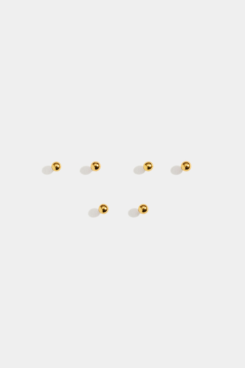 Enkla studs i 18k guldpläterat äkta silver, 3-pack i gruppen Guldpläterat äkta silver / Guldpläterade örhängen hos Glitter (553006292000)