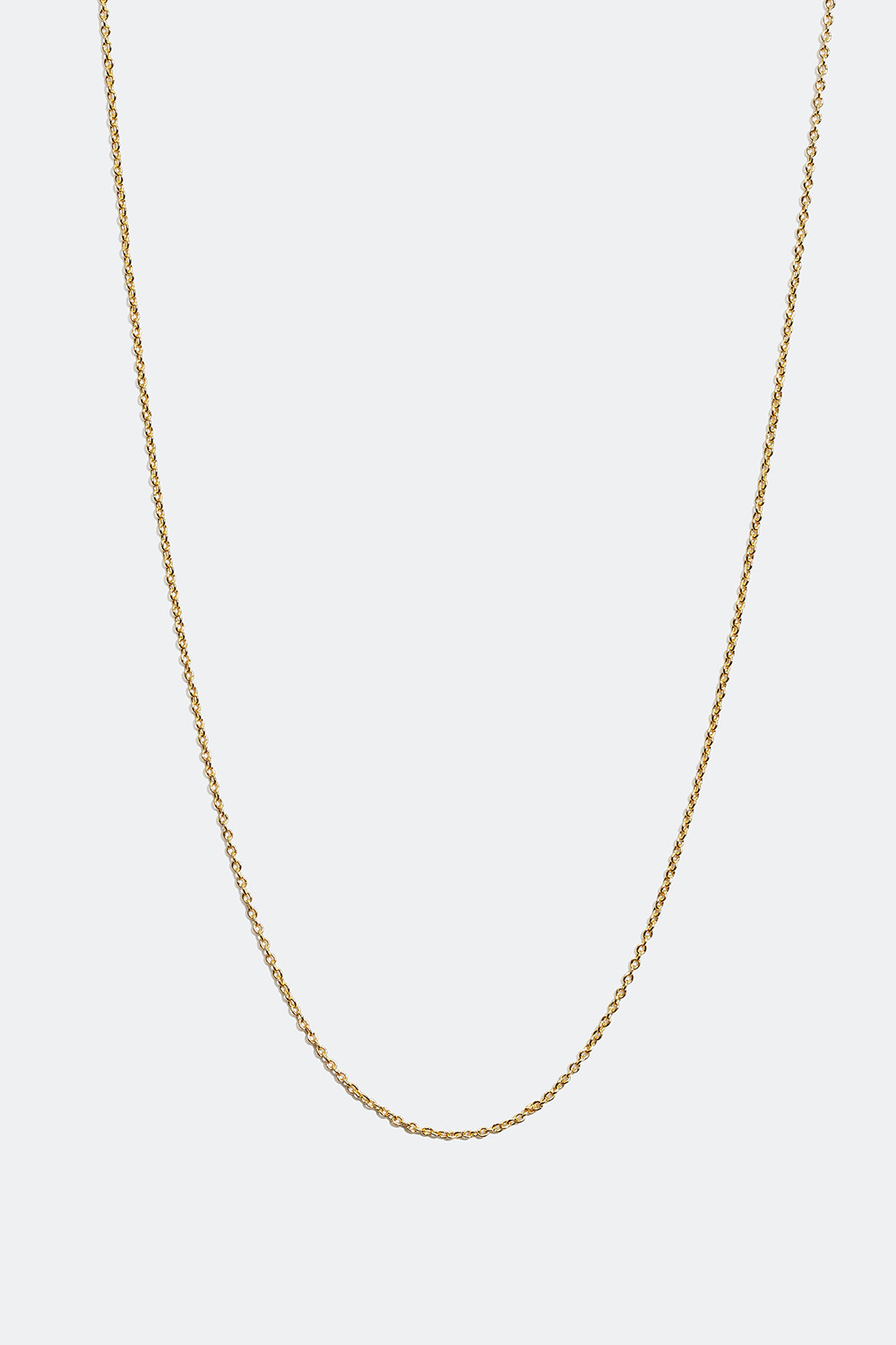 Tunn halskedja förgylld med 18 karat guld, 45 cm i gruppen 18k Guldpläterat silver / Halsband i 18k guld hos Glitter (554000262000)