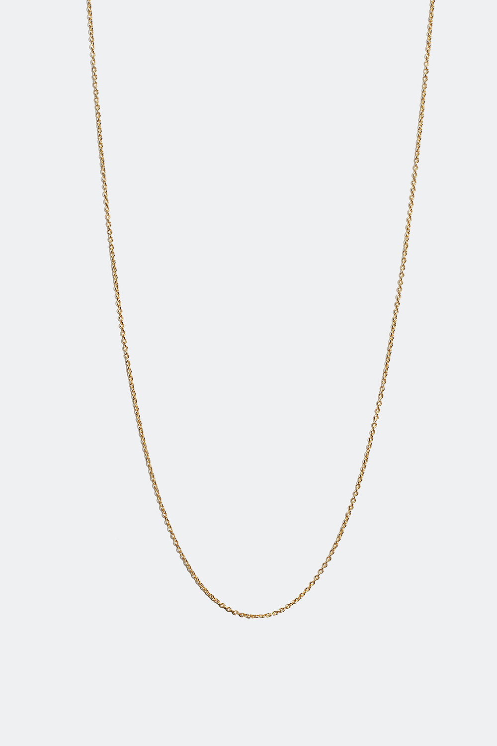 Tunn halskedja förgylld med 18k guld, 55 cm i gruppen Smycken / Halsband / Halskedjor hos Glitter (554000382060)