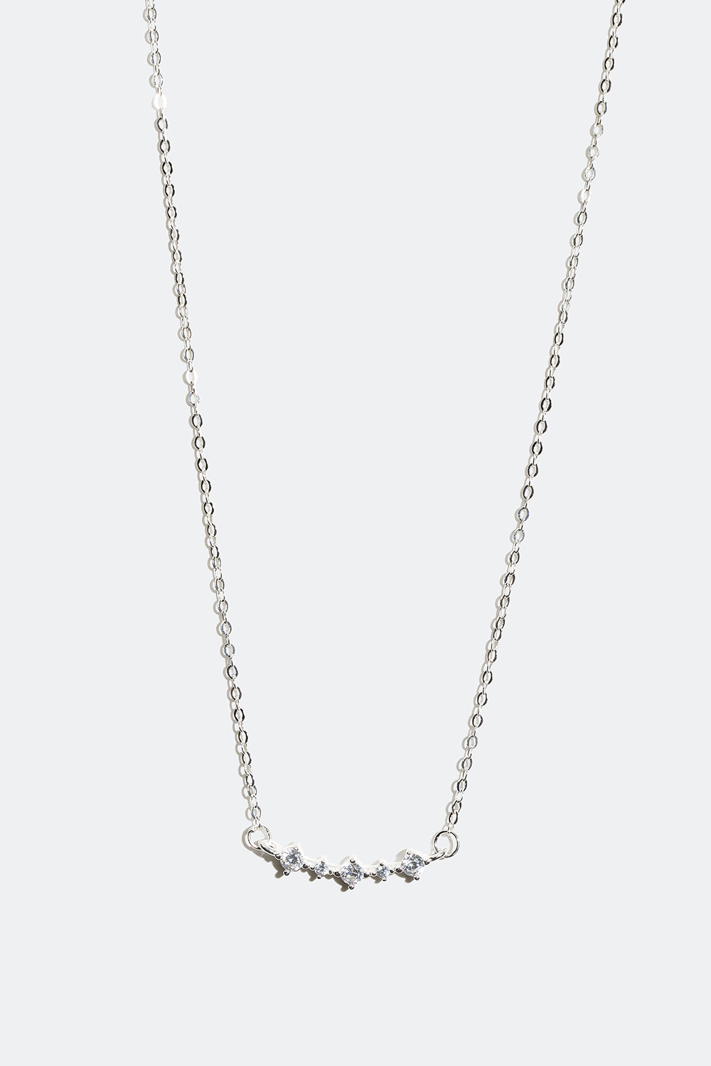 Halsband i äkta silver med Cubic Zirconia stenar i gruppen Äkta silver / Silverhalsband / Halsband i äkta silver med hänge hos Glitter (554000490200)