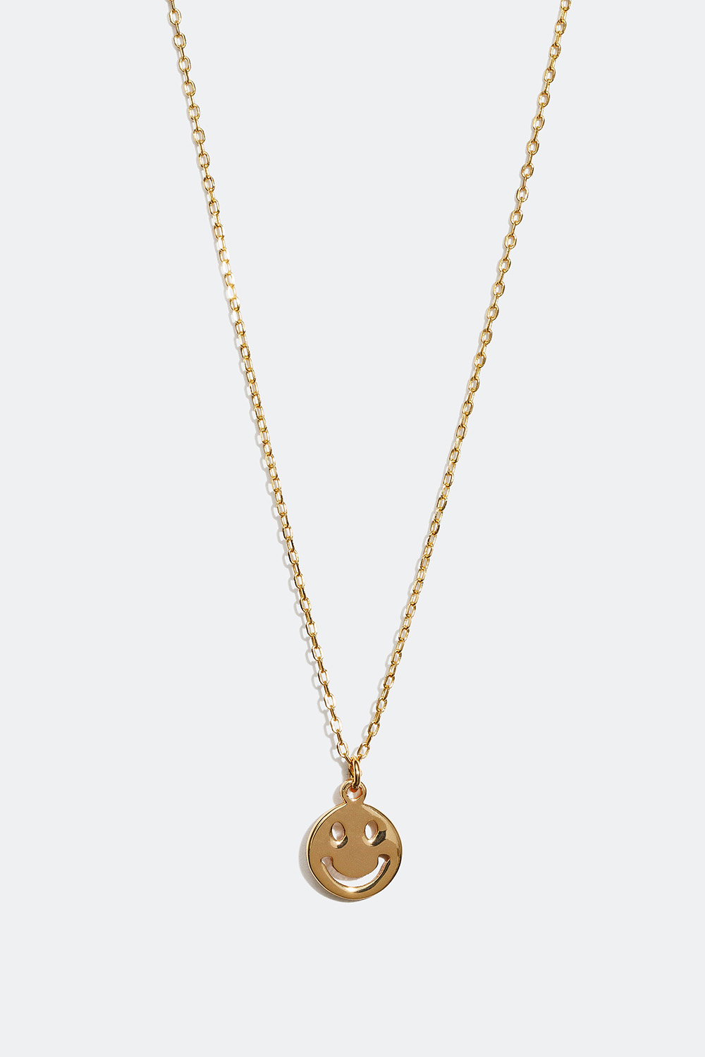 Halsband förgyllt med 18K guld med smiley i gruppen 18k Guldpläterat silver / Halsband i 18k guld hos Glitter (554000622002)