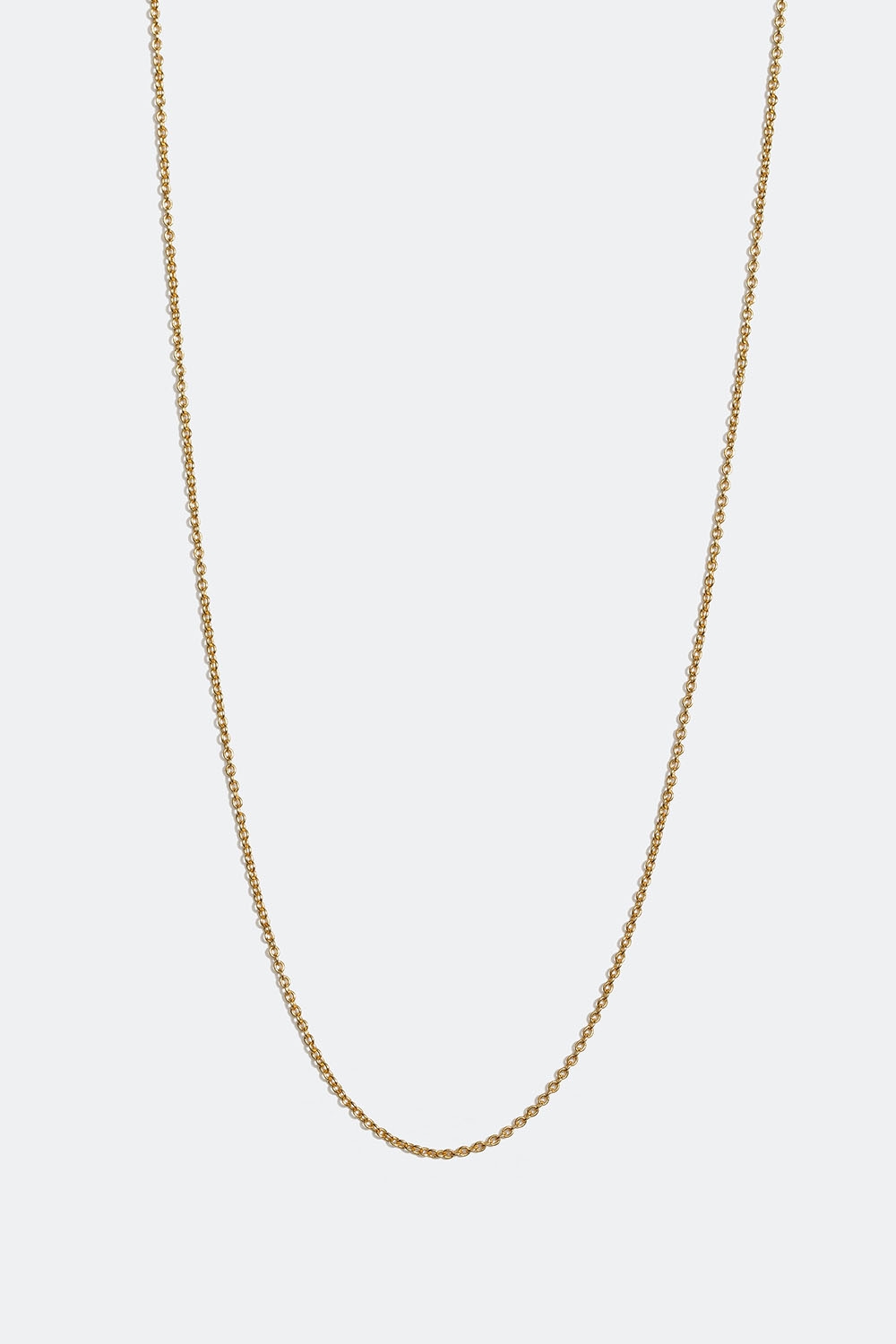 Tunn halskedja i 18k guldpläterat äkta silver, 40 cm i gruppen 18k Guldpläterat silver / Halsband i 18k guld hos Glitter (554000752002)