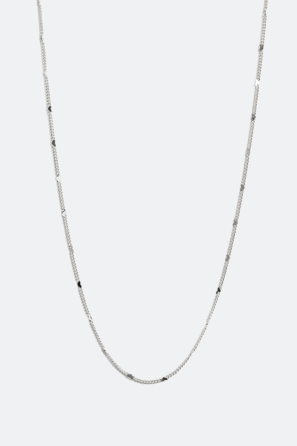 Halsband i äkta silver med små hjärtan i gruppen Äkta silver / Silverhalsband hos Glitter (554000891001)