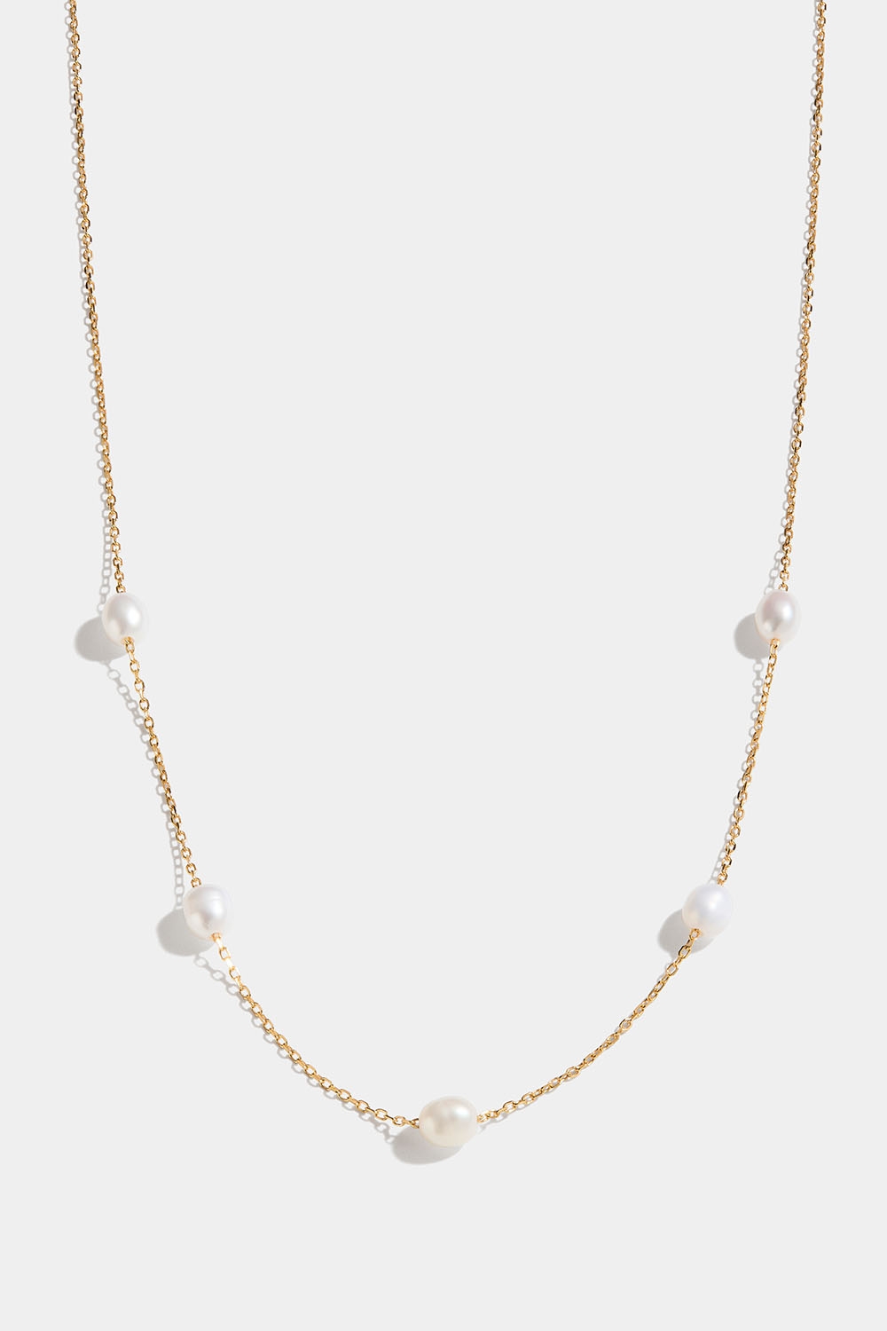 Halsband i 18k guldpläterat silver med sötvattenspärlor. i gruppen 18k Guldpläterat silver / Halsband i 18k guld hos Glitter (554001112002)