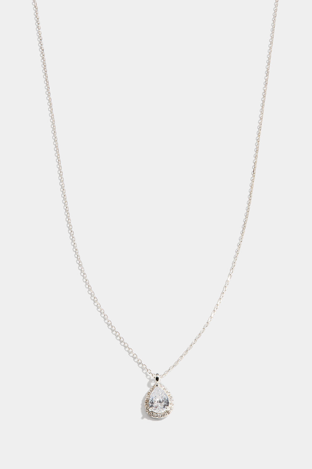 Halskedja i äkta silver med Cubic Zirconia-hänge i gruppen Äkta silver / Silverhalsband / Halsband i äkta silver med hänge hos Glitter (554001271001)