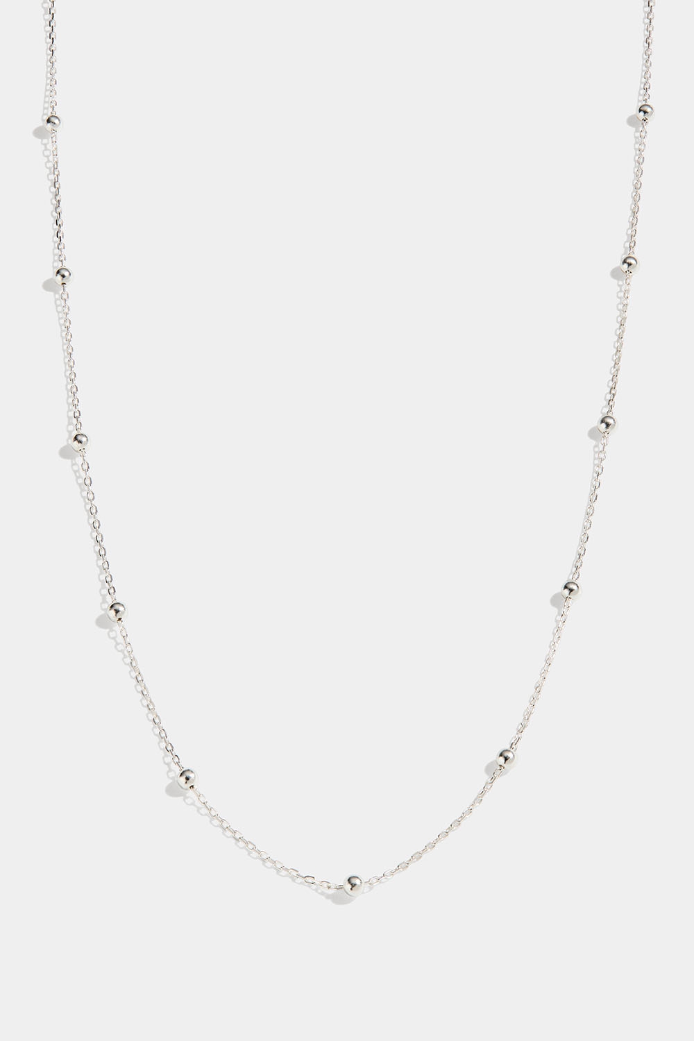 Tunt halsband i äkta silver med kulor i gruppen Äkta silver / Silverhalsband hos Glitter (554001291001)