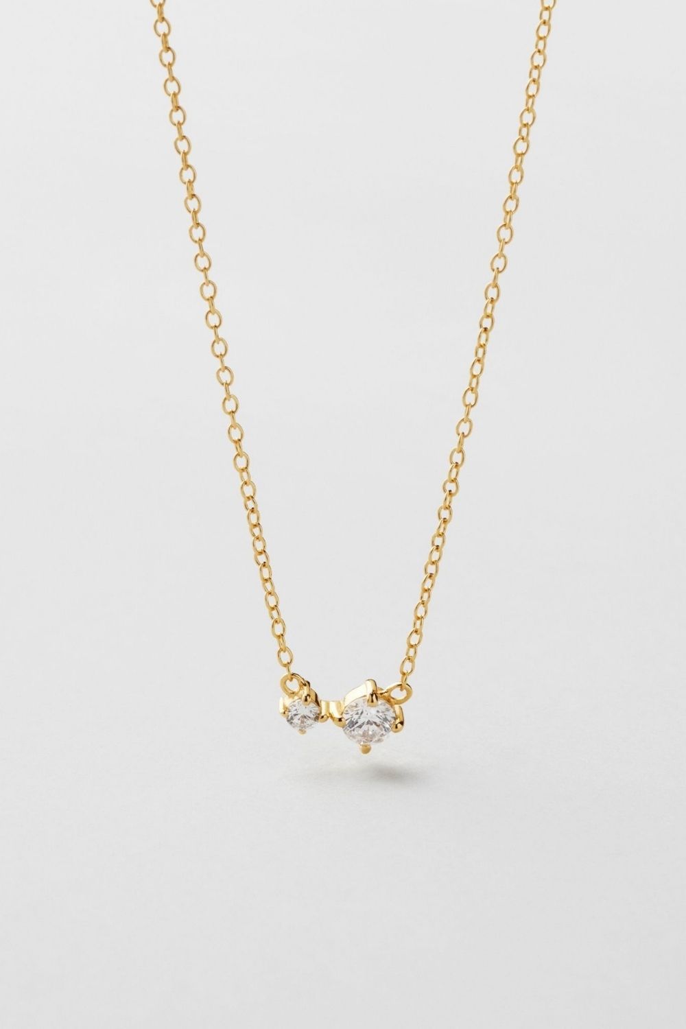 Sparkle Duo Necklace 18k Gold Plated i gruppen Guldpläterat äkta silver / Guldpläterade halsband hos Glitter (554004342002)