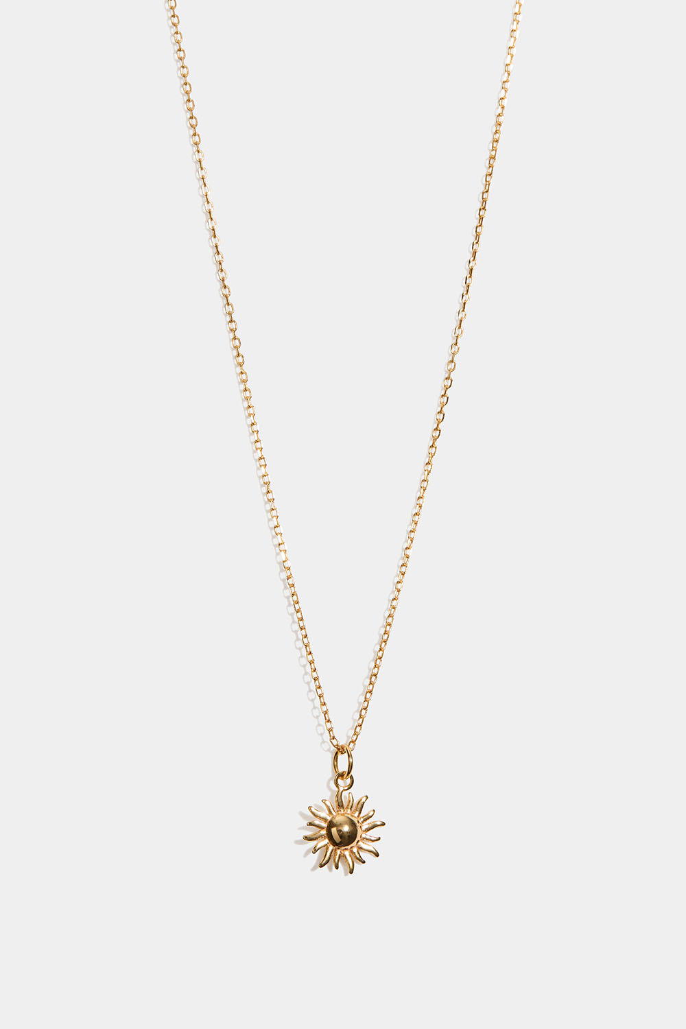 Halsband i 18k guldpläterat äkta silver med sol i gruppen Guldpläterat äkta silver / Guldpläterade halsband hos Glitter (554004352002)