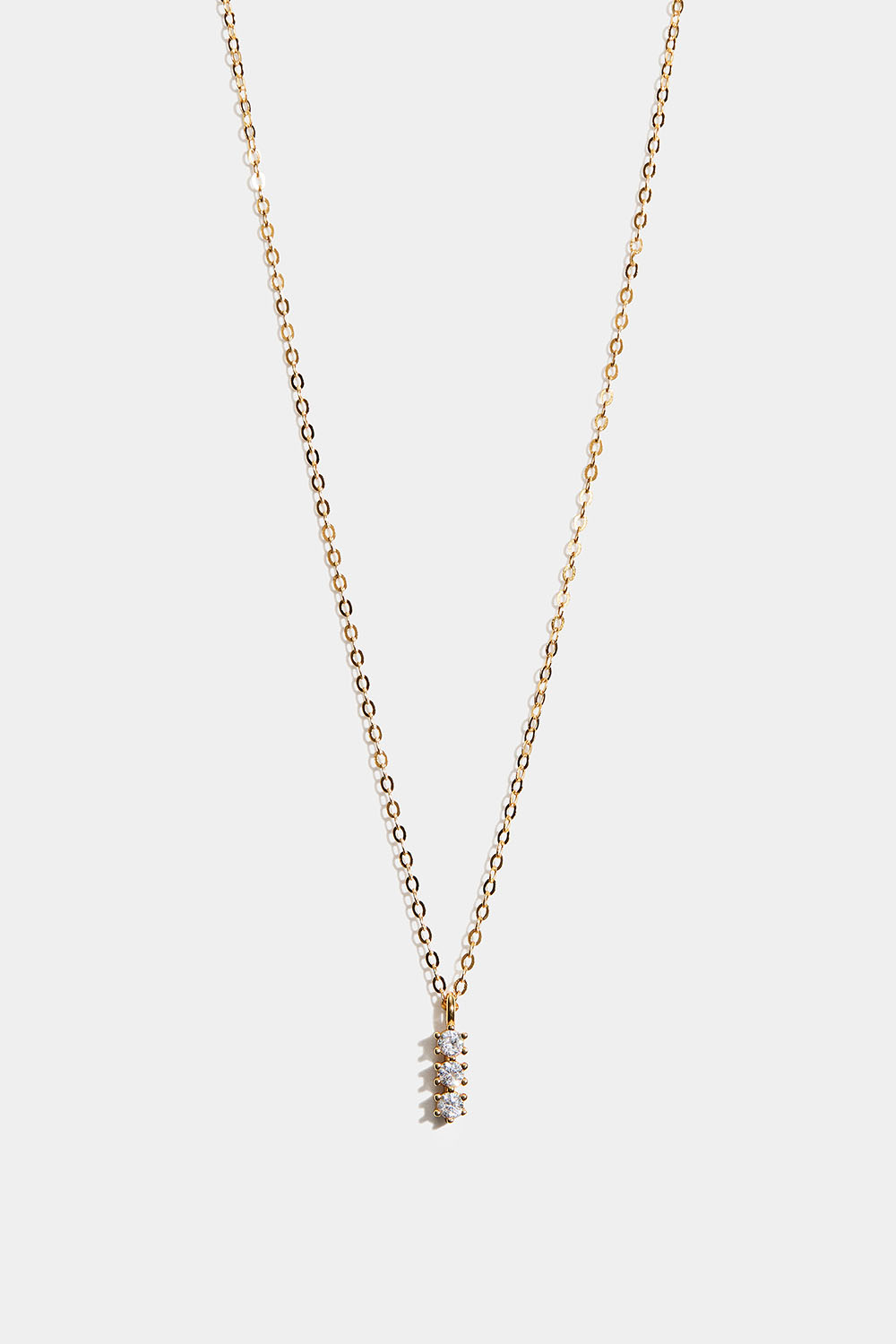 Halsband i 18k guldpläterat äkta silver med stavar och Cubic Zirconia i gruppen Guldpläterat äkta silver / Guldpläterade halsband hos Glitter (554004382002)