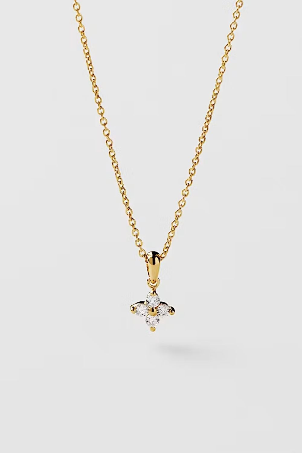 Lily Necklace 24k Gold Plated i gruppen Guldpläterat äkta silver / Guldpläterade halsband hos Glitter (554004402002)